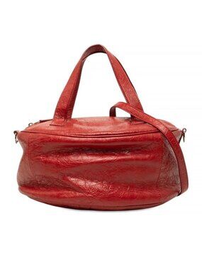 Balenciaga Air Hobo 2-Way Shoulder Bag Red Leather